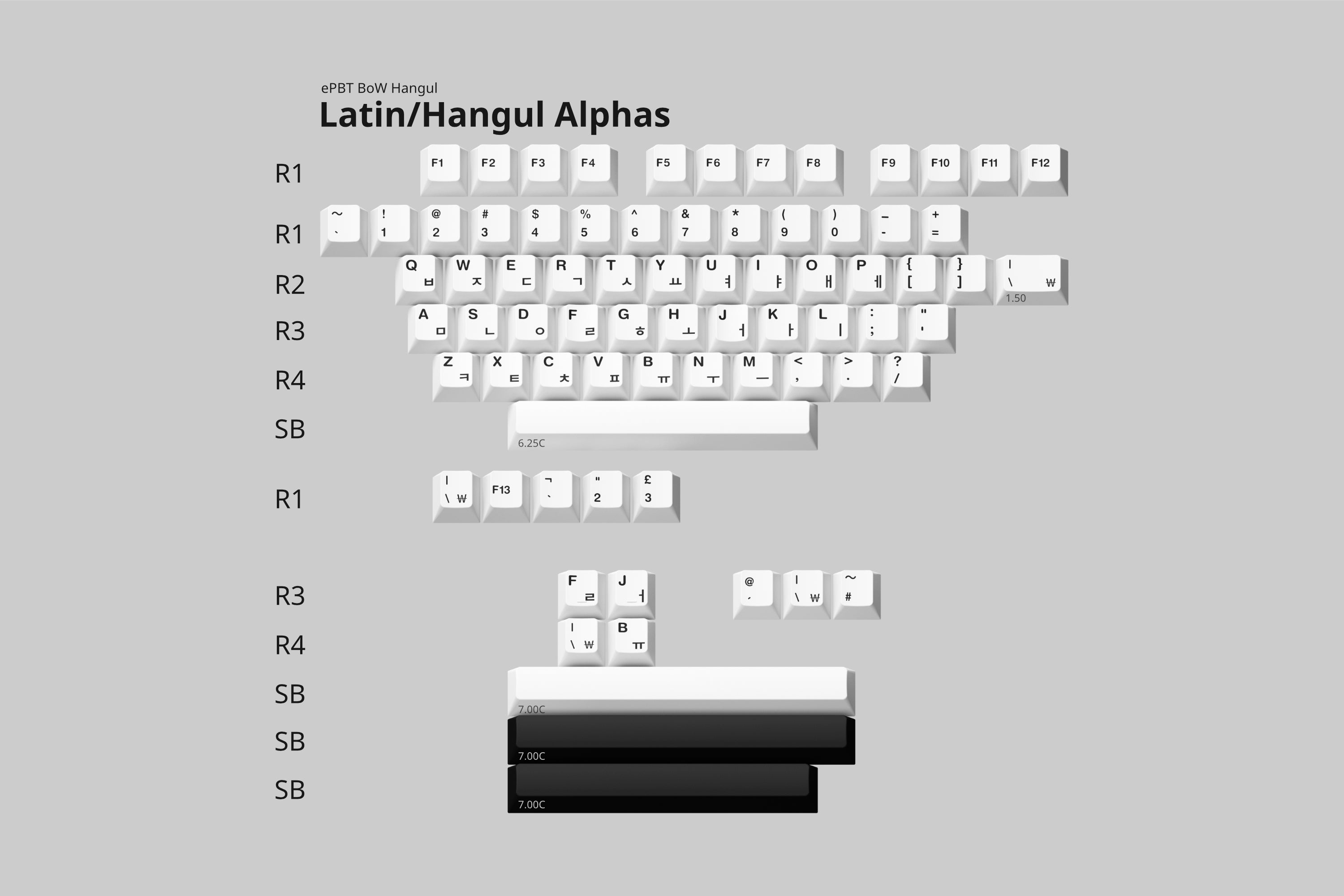 ePBT BoW Hangul Keycaps