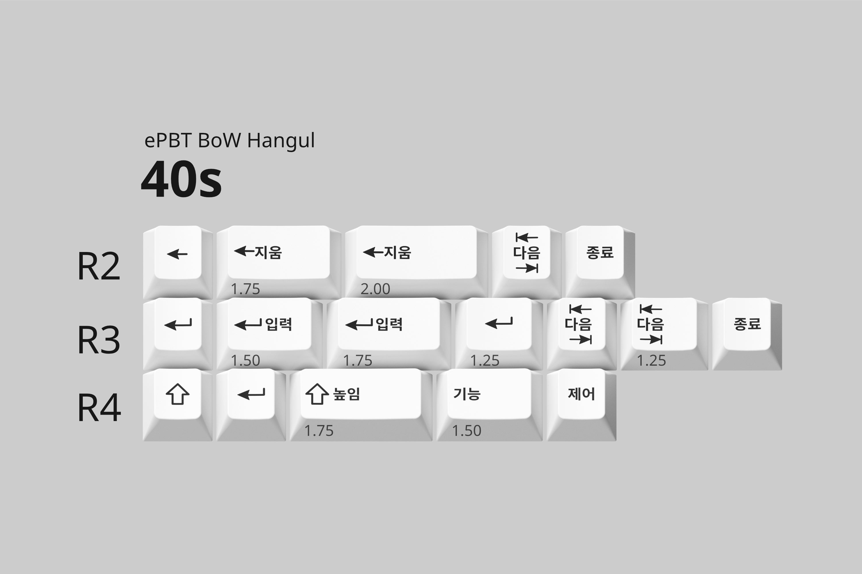 ePBT BoW Hangul Keycaps