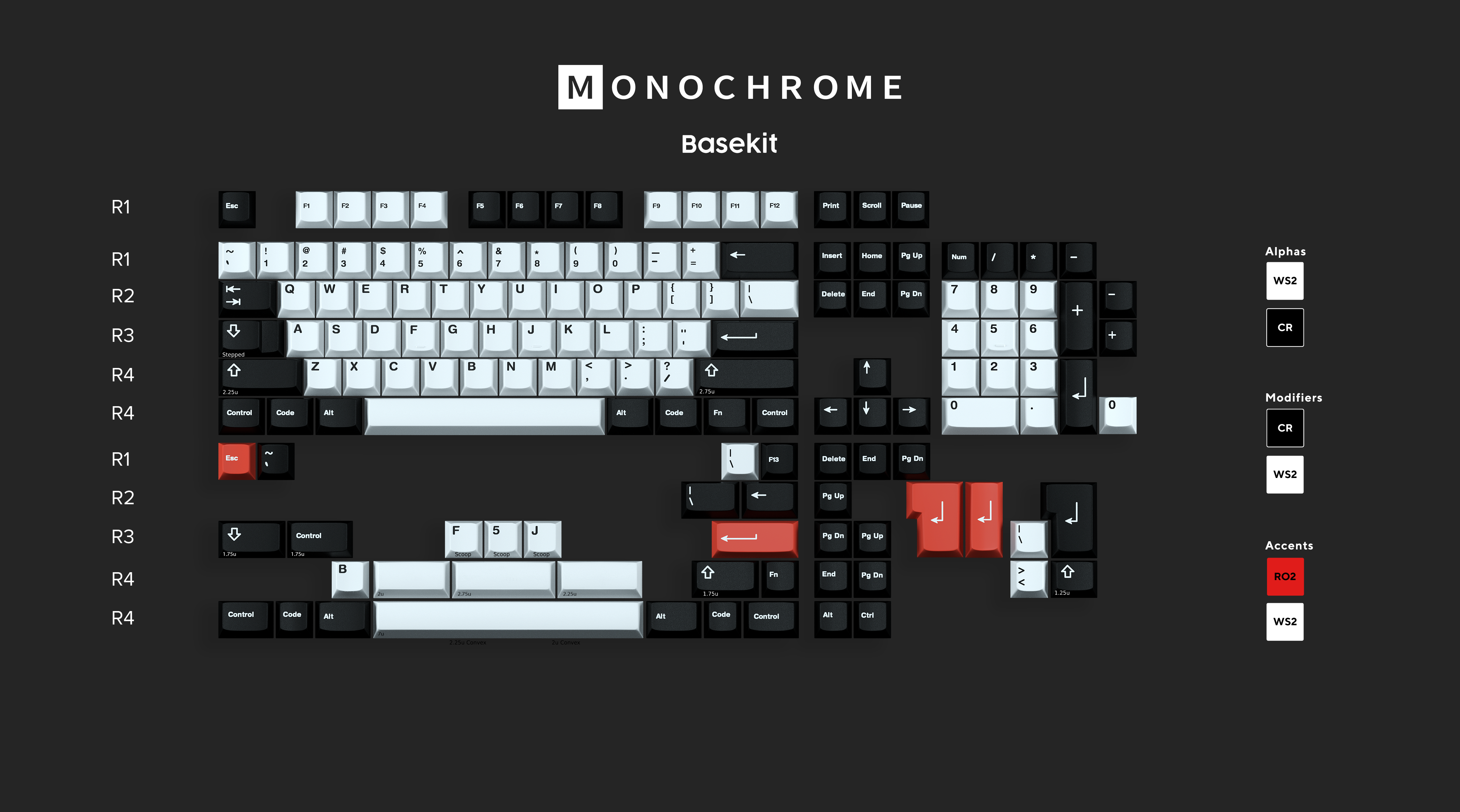GMK Monochrome Keycaps