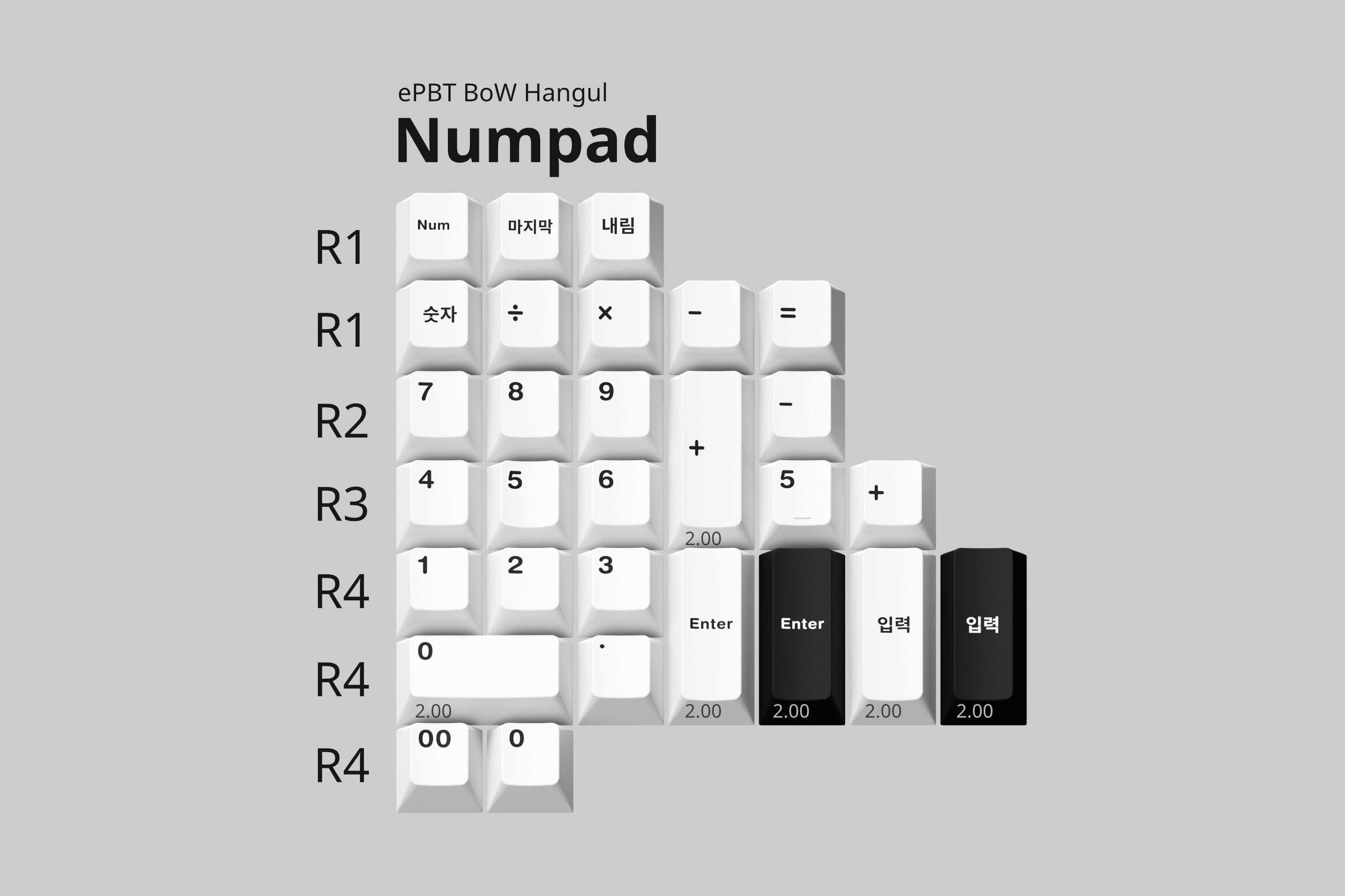 ePBT BoW Hangul Keycaps